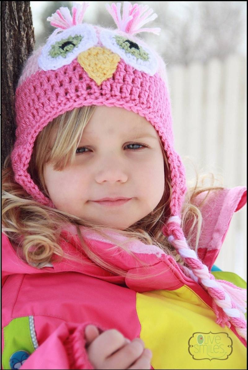 Eulen Ohrflap MützeGehäkelte Rosa Ohrklappenmütze Beliebige Größe Eulen Ohrflap MützeGehäkelte Rosa Ohrklappenmütze Beliebige Größe von KayaLuCreations