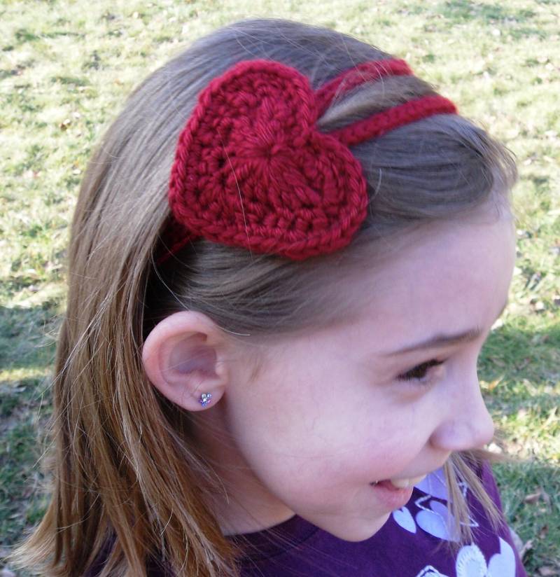 Gehäkelte Herz Stirnband Zweistrang Jede Größe von KayaLuCreations