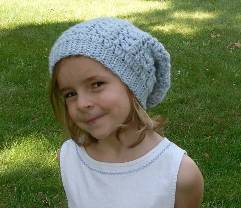 Gehäkelte Slouch Mütze Beanie Open Weave Kind Teen Erwachsene Größe von KayaLuCreations