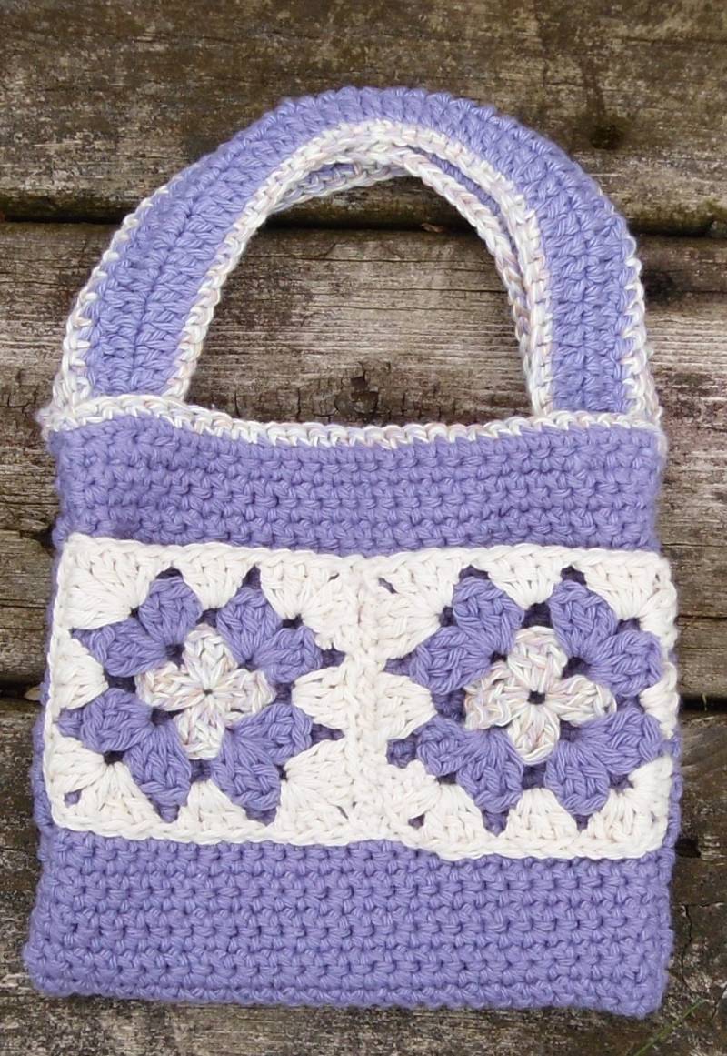 Mädchen Gehäkelte Lila Portemonnaie Mit Oma Square Taschen von KayaLuCreations