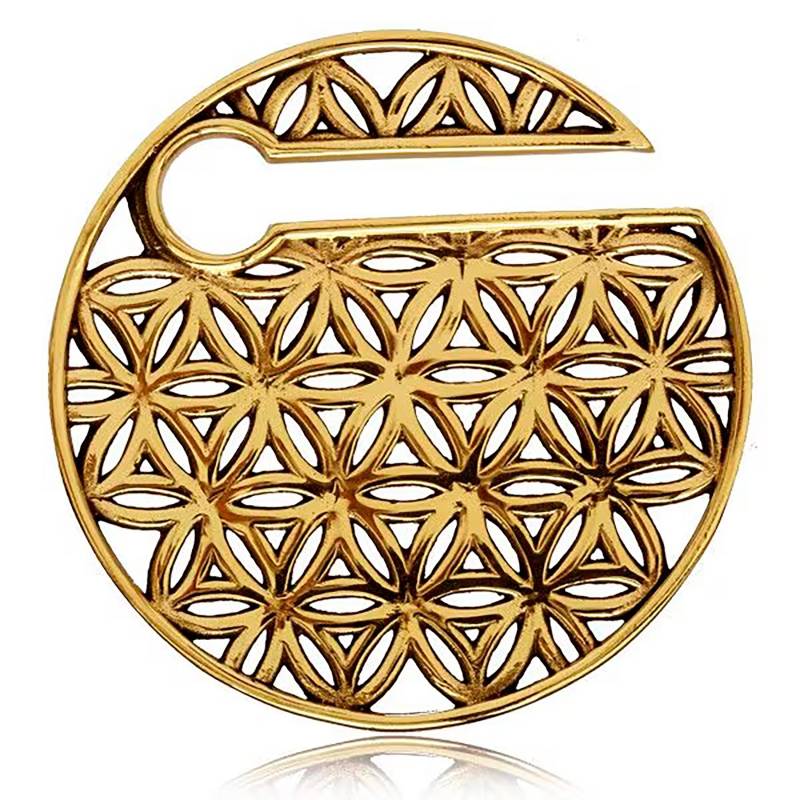 Blume Des Lebens Ohrgewicht, Heilige Geometrie Ohrring, Schwerer Messing Creolen Ohrgewicht Blume Des Lebens Ohrgewicht, Heilige Geometrie Ohrring, Schwerer Messing Creolen Ohrgewicht von KayaMovement