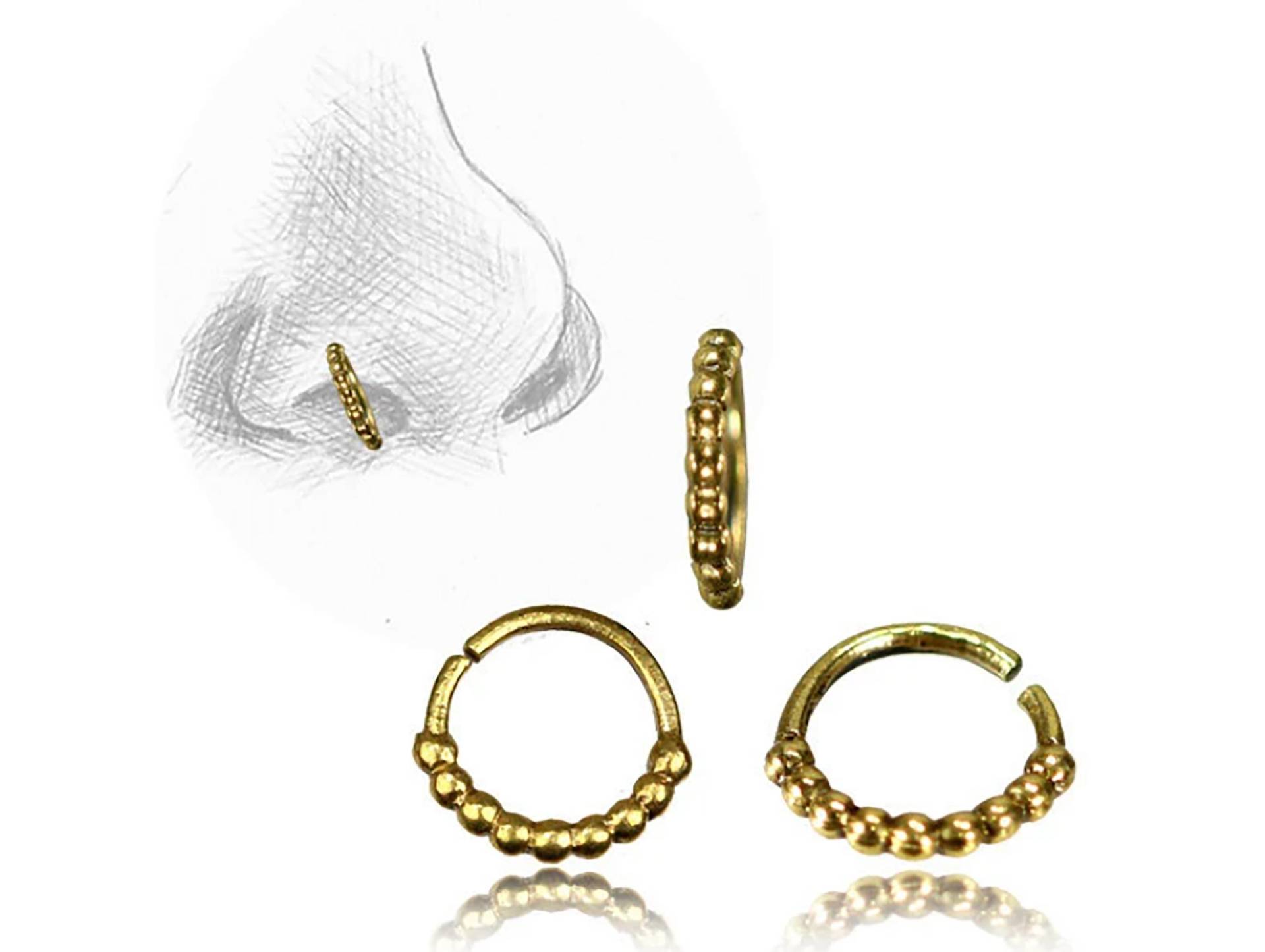 Conch Piercing - Silber Nasenring Helix Septum Daith Conch Piercing - Silber Nasenring Helix Septum Daith von KayaMovement