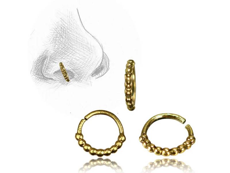 Conch Piercing - Silber Nasenring Helix Septum Daith von KayaMovement