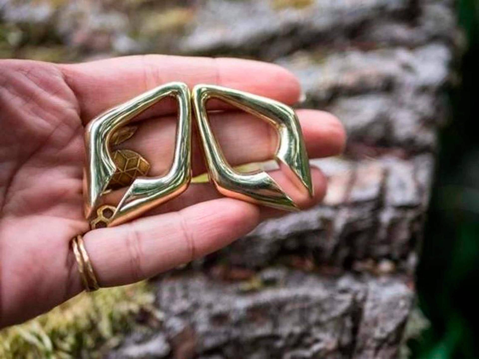 Dayak - Schlüsselloch-Ohrgewichte Ohrhänger Ohrstrecker Goldhänger Körperschmuck Gold-Ohrgewichte 00Ga 10 Mm Dayak - Schlüsselloch-Ohrgewichte Ohrhänger Ohrstrecker Goldhänger Körperschmuck Gold-Ohrgewichte 00Ga 10 Mm von KayaMovement