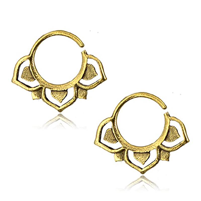 Lotusblumen-Mandala-Septum - Goldenes Nasenpiercing 8 Mm Ring Lotusblumen-Mandala-Septum - Goldenes Nasenpiercing 8 Mm Ring von KayaMovement