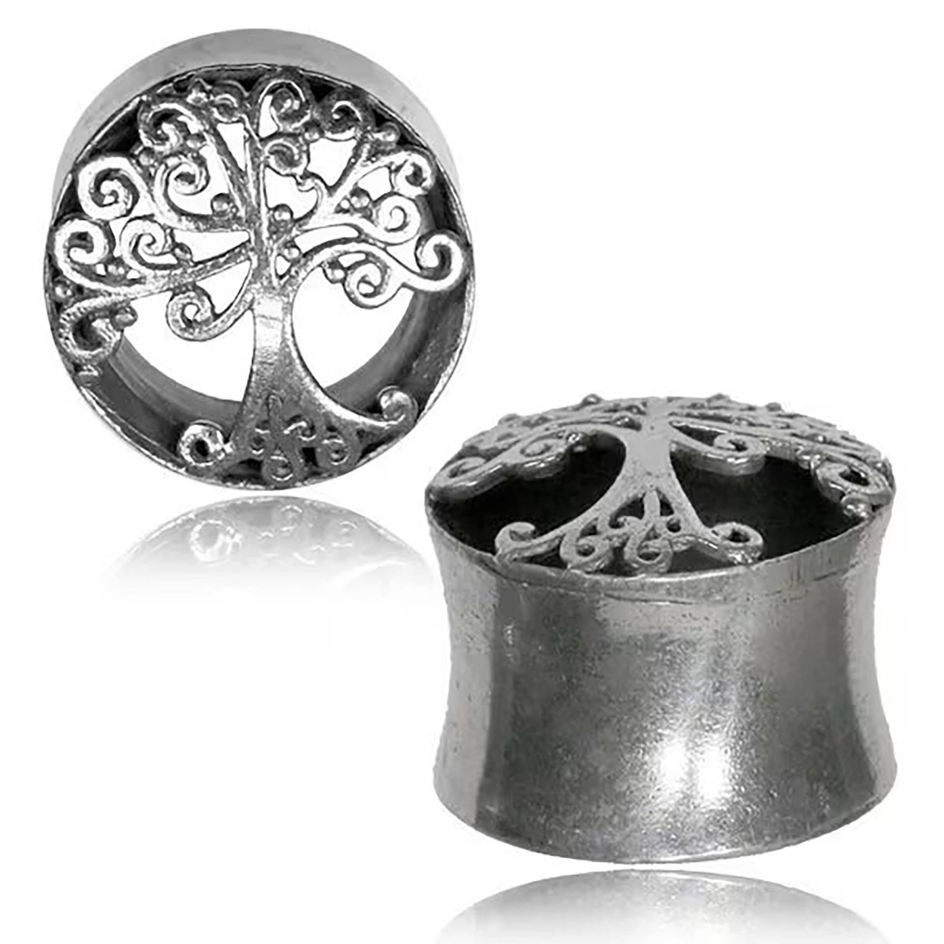 Silberner Lebensbaum Plugs - Ohrstecker Heilige Geometrie Ethno Plug Piercing 6mm 8mm 10mm 12mm Silberner Lebensbaum Plugs - Ohrstecker Heilige Geometrie Ethno Plug Piercing 6mm 8mm 10mm 12mm von KayaMovement
