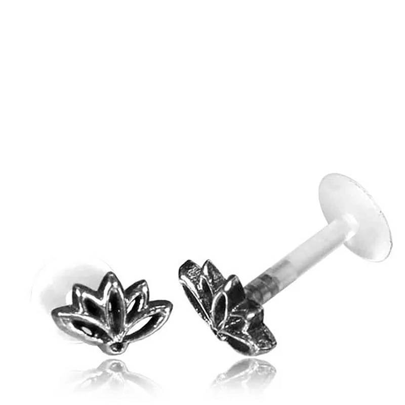 Silbernes Lotusblüten-Labret, Unterlippen-Mundpiercing, Tragus-Knorpel-Ohr-Helix-Ohrstecker-Piercing, Conch, Rook, Medusa Silbernes Lotusblüten-Labret, Unterlippen-Mundpiercing, Tragus-Knorpel-Ohr-Helix-Ohrstecker-Piercing, Conch, Rook, Medusa von KayaMovement