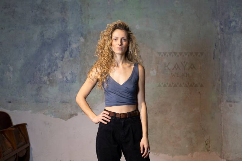 Wrap Crop Top Viscose Boho von KayaWearOnline
