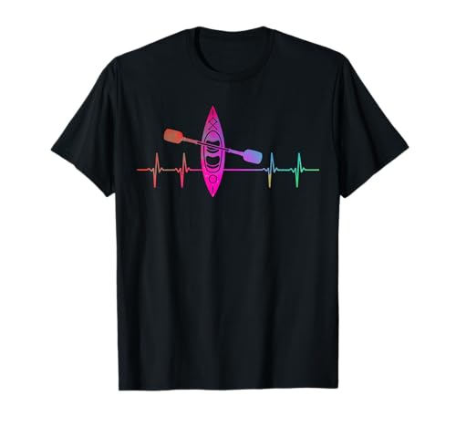 Kajak Liebhaber Herzschlag Multicolor Männer und Frauen Kajak T-Shirt Kajak Liebhaber Herzschlag Multicolor Männer und Frauen Kajak T-Shirt von Kayak Kayaking Lover Colored Tee For Men & Women