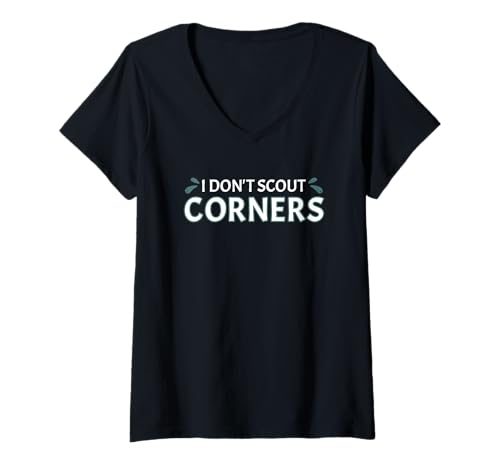 Damen I Don't Scout Corners Whitewater Kajak T-Shirt mit V-Ausschnitt von Kayak Whitewater Kayaking Present