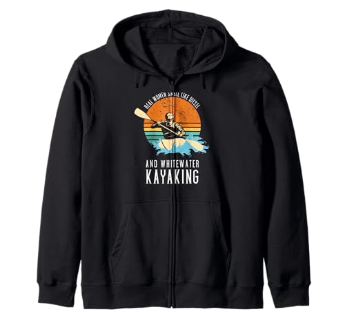 Echte Frauen riechen wie Diesel & Wildwasser-Kajakfahren Kapuzenjacke Echte Frauen riechen wie Diesel & Wildwasser-Kajakfahren Kapuzenjacke von Kayak Whitewater Kayaking Present