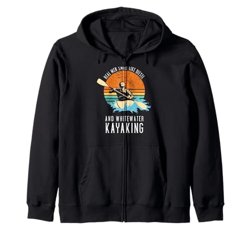 Echte Männer riechen wie Diesel & Wildwasser-Kajakfahren Kapuzenjacke Echte Männer riechen wie Diesel & Wildwasser-Kajakfahren Kapuzenjacke von Kayak Whitewater Kayaking Present