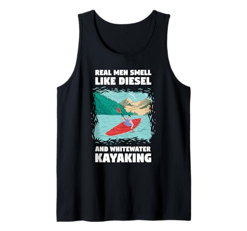 Echte Männer riechen wie Diesel & Wildwasser-Kajakfahren Tank Top Echte Männer riechen wie Diesel & Wildwasser-Kajakfahren Tank Top von Kayak Whitewater Kayaking Present