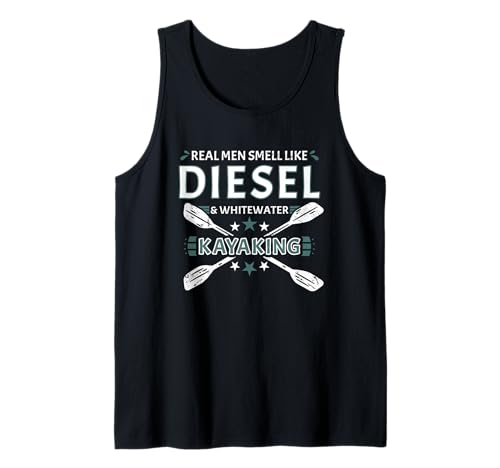 Echte Männer riechen wie Diesel & Wildwasser-Kajakfahren Tank Top Echte Männer riechen wie Diesel & Wildwasser-Kajakfahren Tank Top von Kayak Whitewater Kayaking Present