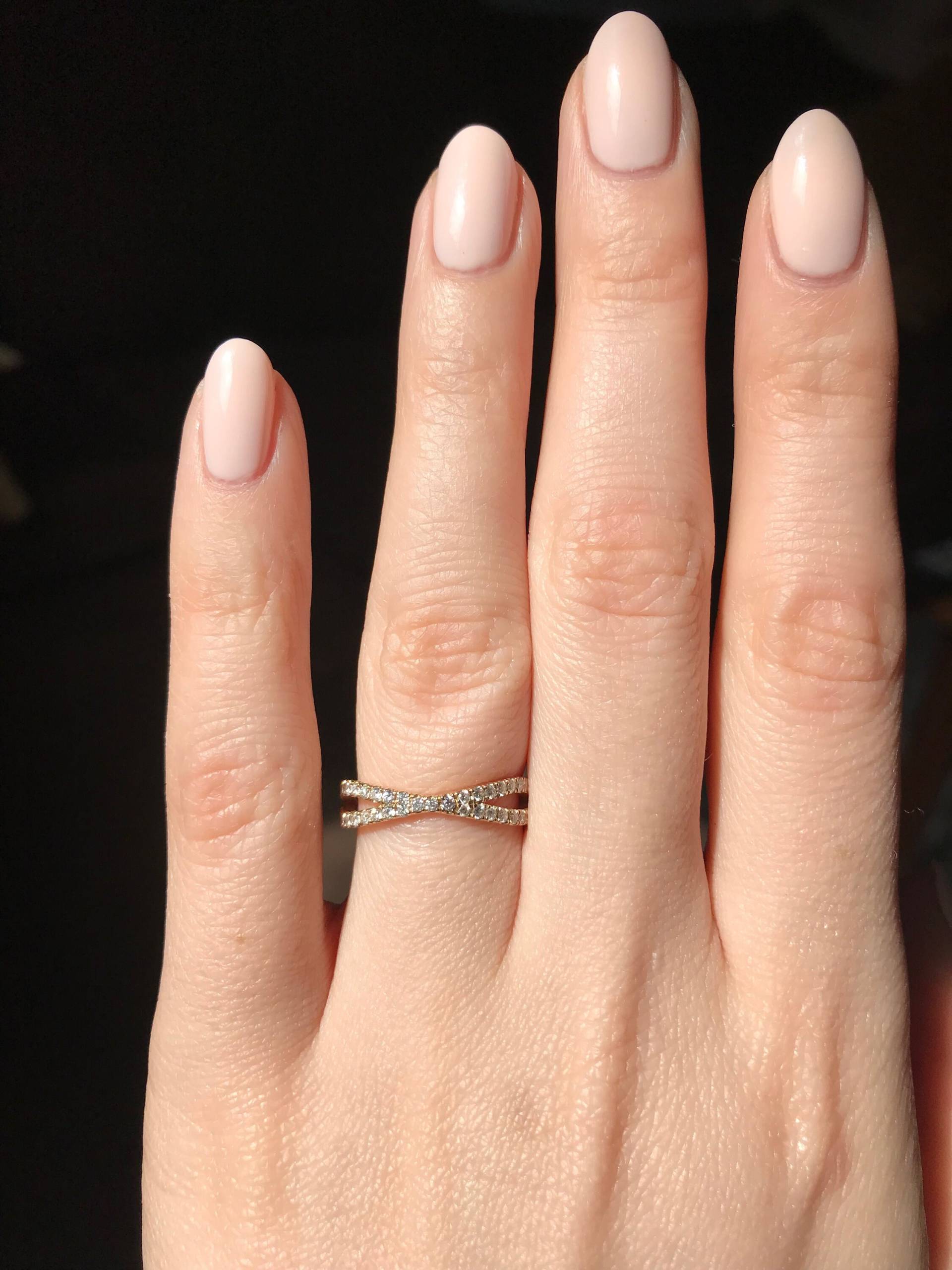 Kreuz Und Quer Diamantring. Trauring. Gelbgold. Stapelbarer Ring. Jubiläumsring. Drehring. Eternity-Band von Kayasbling