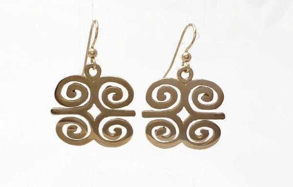 Adinkra Symbol Ohrringe | Dwennimmen von KayelleJewellery