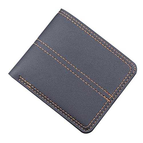 Kayferli Fashion Geldbörse Herren ID Short Wallet 5 Kreditkartenfächer Herren-Geldbörsen mit RFID Schutz, Portmonee Herren Vatertagsgeschenke für Papa (Black, One Size) von Kayferli