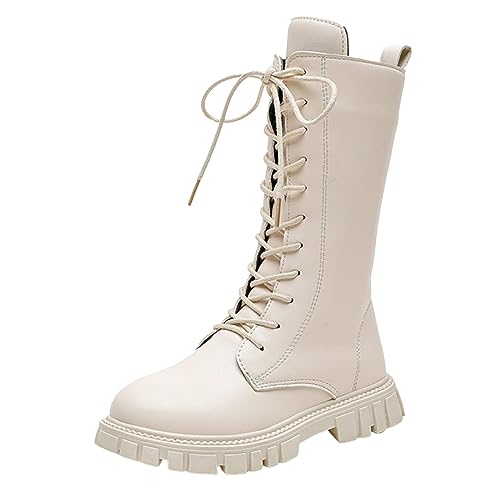 Kayferli Winterstiefel Kinder Bequeme Weiche Sohle Stiefel Mädchen Mode Winterschuhe Kinder Warme Hohe Winterstiefel Mädchen Bequeme Winter Boots Mädchen Mode Winterschuhe (Z-1-White, 34 Big Kids) von Kayferli