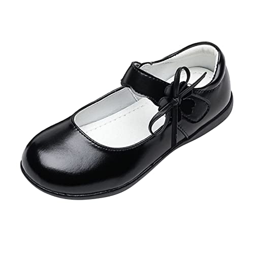 Turnschuhe Mädchen Single Soes Kinder Performance Prinzessin Doudou Kleine Lederschuhe Hallenschuhe Kinder (Black, 37.5 Big Kids) von Kayferli