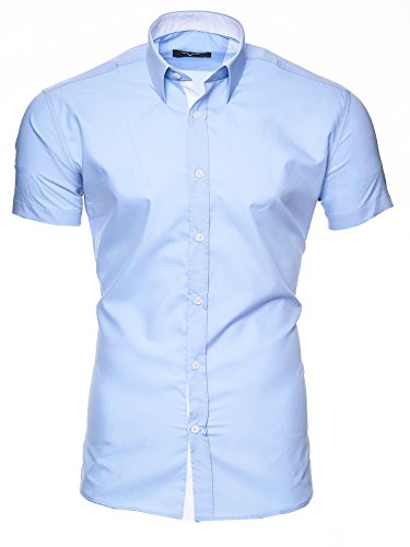 Kayhan Herren Kurzarm Hemd Florida Lightblue XXL von Kayhan