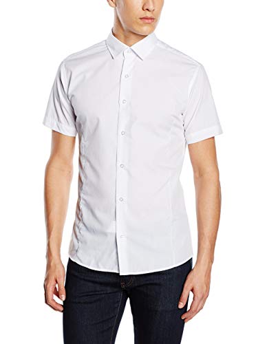 Kayhan Herren Uni Kurzarm Hemd Weiss (M) von Kayhan