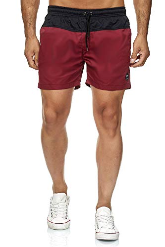 Kayhan Herren Badeshort Doubleface, Black/Wine 3XL von Kayhan