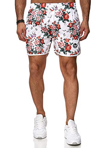 Kayhan Herren Badeshort Flower Power White XL von Kayhan