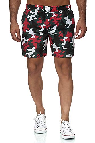 Kayhan Herren Badeshort Uni Camouflage Red/Black/Green M von Kayhan