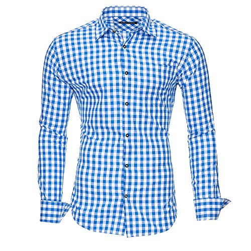 Kayhan Herren Hemd, Oktoberfest Blau 6XL von Kayhan