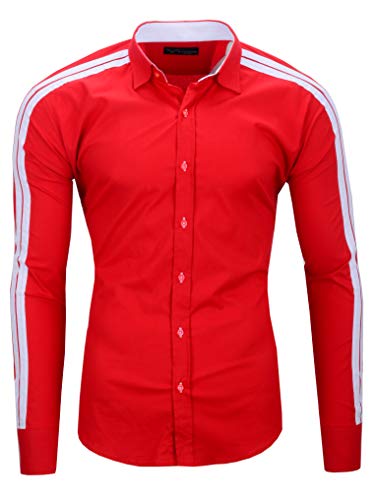 Kayhan Herren Hemd, Python II Rot 6XL von Kayhan