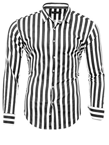 Kayhan Herren Twoface, Striped lang MZ Black-White XXL von Kayhan