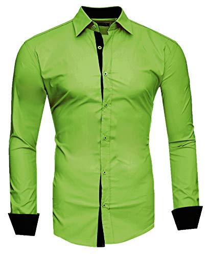 Kayhan Herren Hemd, TwoFace Apfelgrün XXL von Kayhan