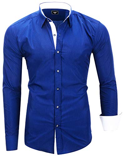 Kayhan Herren Hemd, TwoFace Blau 3XL von Kayhan