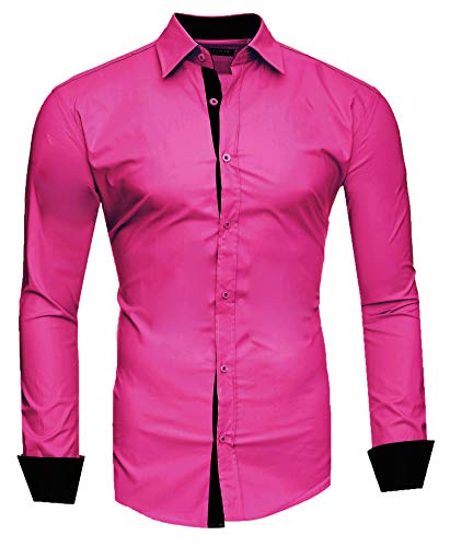 Kayhan Herren Hemd, TwoFace Pink 4XL von Kayhan