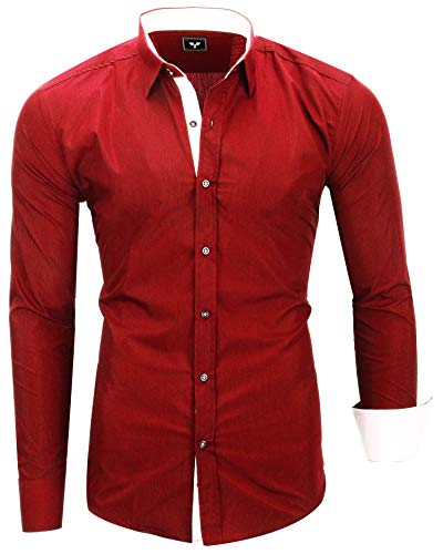 Kayhan Herren Hemd, TwoFace Rot 3XL von Kayhan