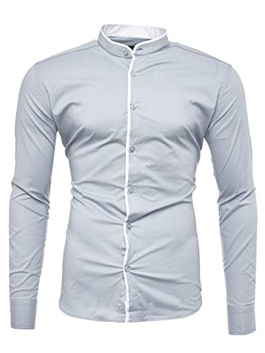 Kayhan Herren Hemd Barcelona Lightgrey 4XL von Kayhan