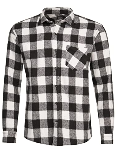 Kayhan Herren Hemd Langarm Twoface Chicago E01 White-Black XXL von Kayhan