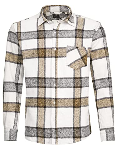 Kayhan Herren Hemd Langarm Twoface Chicago E02 White-Yellow-Black M von Kayhan