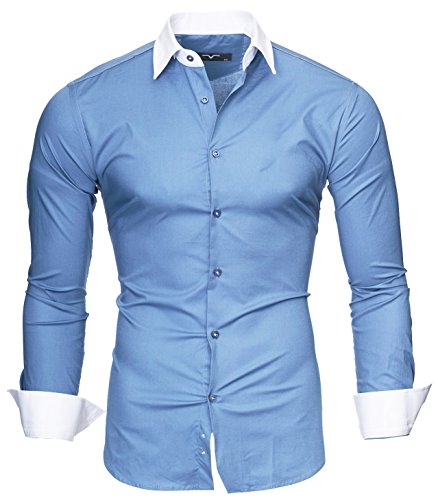 Kayhan Herren Hemd Mailand, Hellblau XL von Kayhan