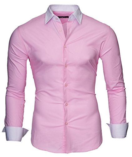 Kayhan Herren Hemd Mailand, Rosa 5XL von Kayhan