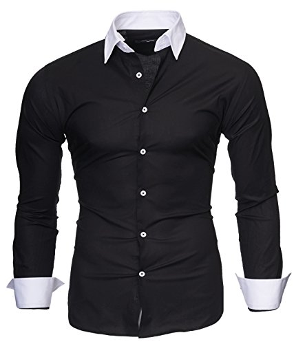 Kayhan Herren Hemd Mailand, Schwarz XL von Kayhan