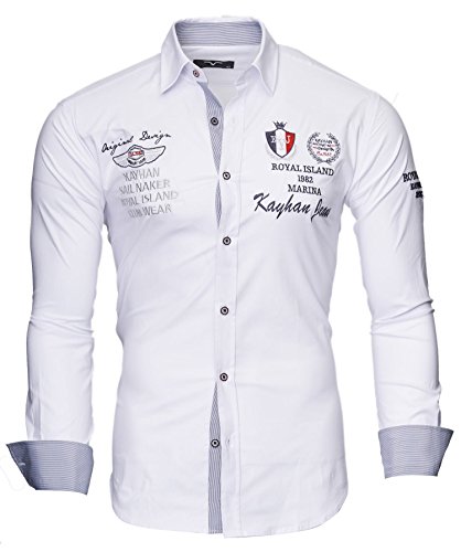 Kayhan Herren Hemd Monaco Weiß (4XL) von Kayhan