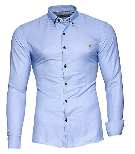 Kayhan Herren Hemd Oxford Hellblau 5XL von Kayhan