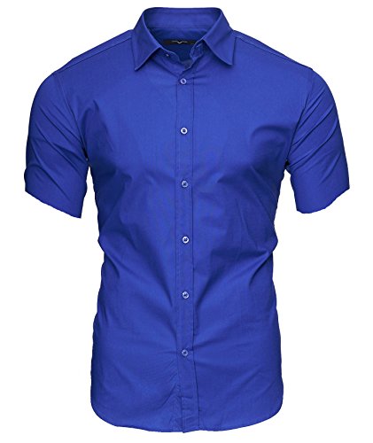 Kayhan Herren Kurzarm Hemd Caribic Blau 5XL von Kayhan