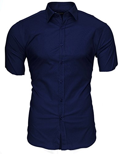 Kayhan Herren Kurzarm Hemd Caribic Dunkelblau 5XL von Kayhan