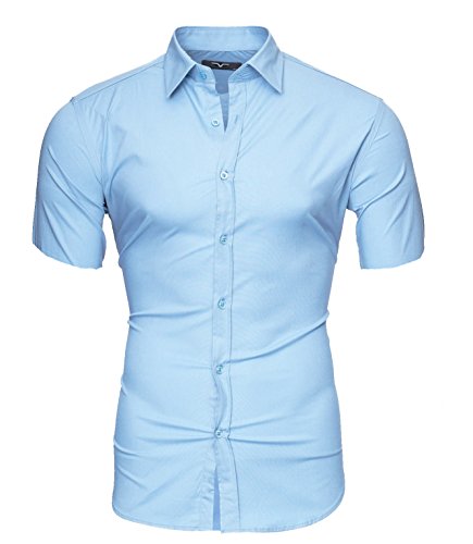 Kayhan Herren Kurzarm Hemd Caribic Hellblau XL von Kayhan