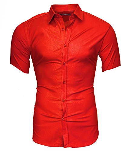 Kayhan Herren Kurzarm Hemd Caribic Rot 4XL von Kayhan