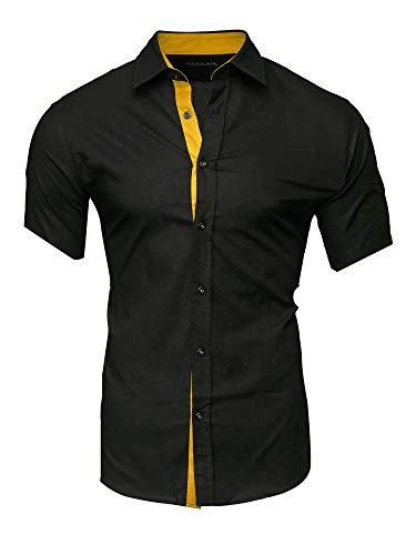 Kayhan Herren Kurzarm Hemd Florida Black/Gold XL von Kayhan