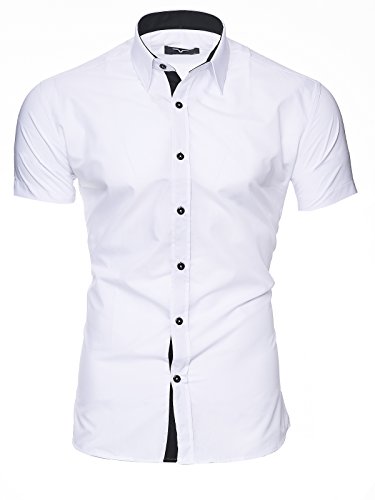 Kayhan Herren Kurzarm Hemd Florida White 6XL von Kayhan