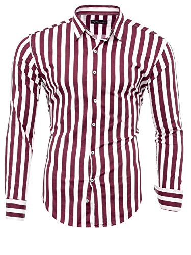 Kayhan Herren Twoface, Striped lang MZ Red-White XL von Kayhan